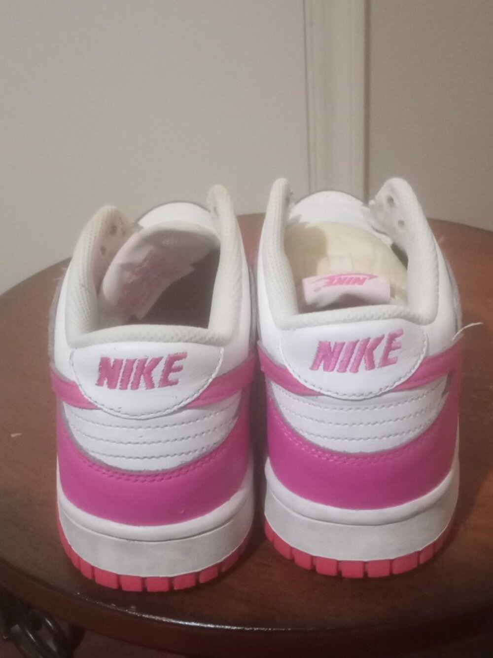 Nike Girls Dunk Low FB9109-102 Pink White Casual Shoes Sneakers Size 7Y - Picture 11 of 13